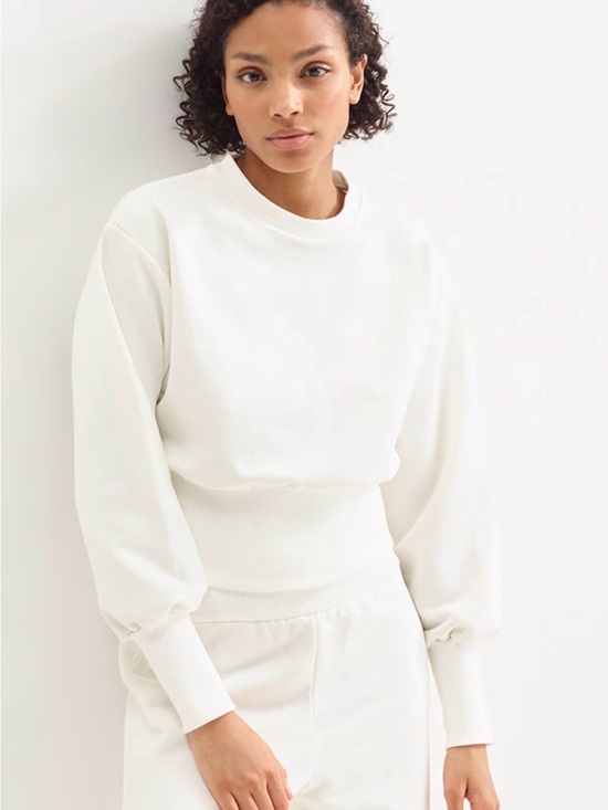 Eres Tops - Eres Paris ISADORA White Crewneck Sweatshirt